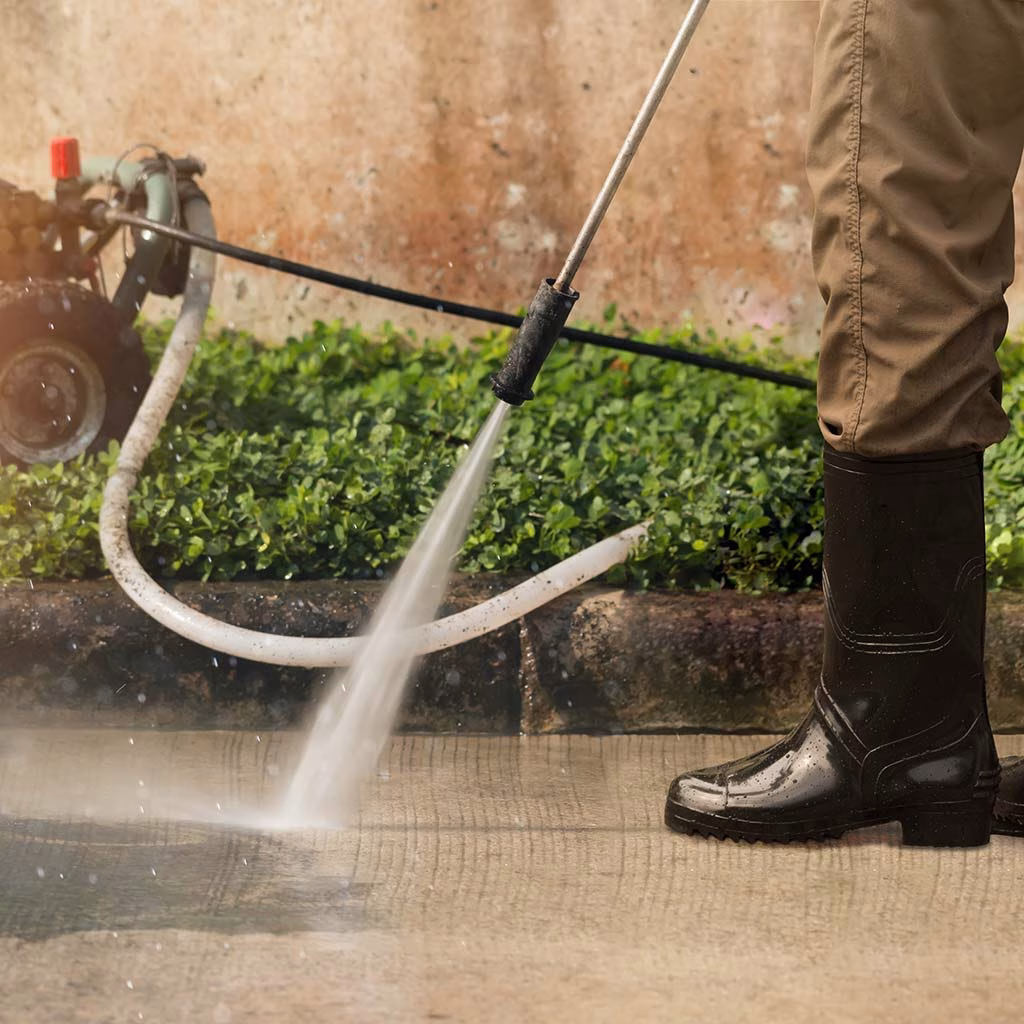 High pressure deep cleaning.