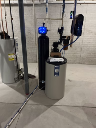 DROP smart water system installation with iron filter and home water monitoring